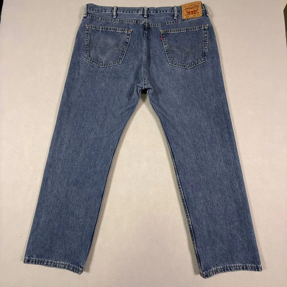 Levis 505 Straight Fit Jeans Mens 40x30 Medium Wash Blue Denim‎ 100% Cotton